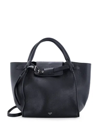 Pre-owned Celine Big Bag Grained Calfskin Small Satchel In Black