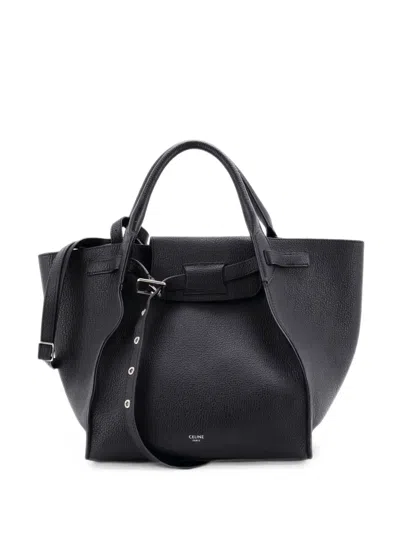 Pre-owned Celine Big Bag Grained Calfskin Small Satchel In Black
