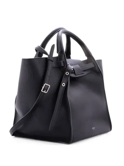 Pre-owned Celine Big Bag Grained Calfskin Small Satchel In Black