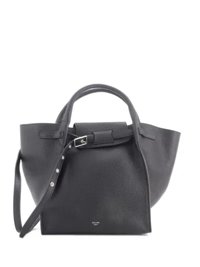 Pre-owned Celine Big Bag Grained Calfskin Small Satchel In Black
