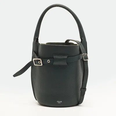 Pre-owned Celine Big Bag Nano Green Leather Bucket Bag