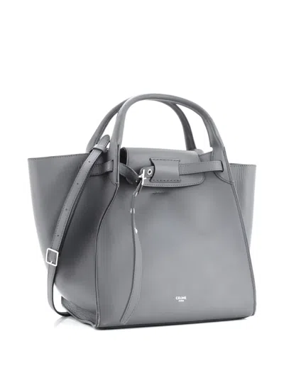 Pre-owned Celine Big Bag Smooth Calfskin Small Tote Bag In Gray