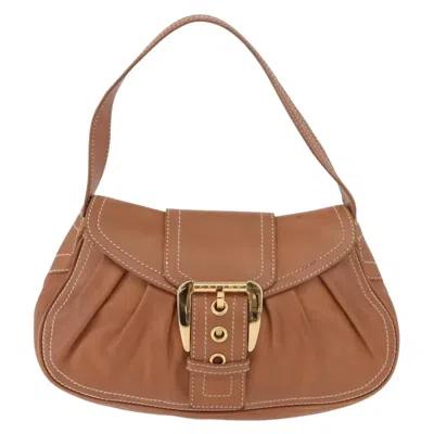 Pre-owned Celine Biker Boogie Satchel Leather Brown Leather Shoulder Bag Bag ()
