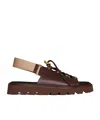 Celine Billie Chunky Sandale  In Calfskin And Textile
