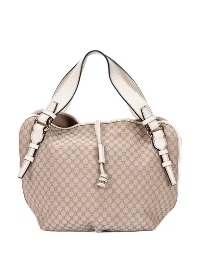 Pre-owned Celine Bittersweet Macadam Handbag In Neutral
