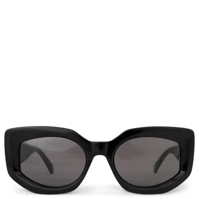 Pre-owned Celine Black Acetate Bold 3 Dot Square Sunglasses Cl40277i