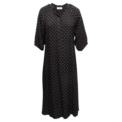 Pre-owned Celine Black & White  Polka Dot Dress Size Fr 40
