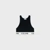 Celine Cotton Sports Bra Blouse In Black