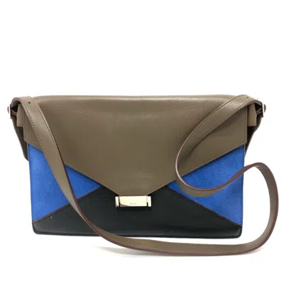 Pre-owned Celine Black Blue Brown Leather Shoulder Bag ()