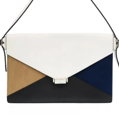 Pre-owned Celine Black Blue Brown Leather Shoulder Bag ()