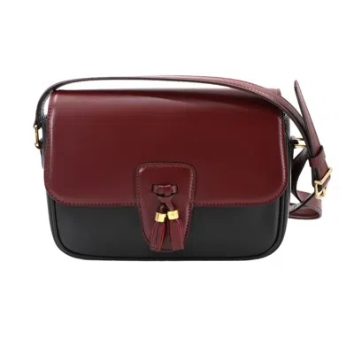 Pre-owned Celine Black Bordeaux Leather Shoulder Bag () In Multi