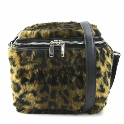 Pre-owned Celine Black Brown Fur Leather Shoulder Bag ()