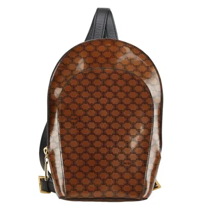 Pre-owned Celine Black Brown Leather Backpack ()