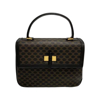 Pre-owned Celine Black Brown Leather Handbag Tote Bag () In Black, Brown