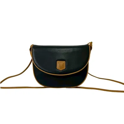 Pre-owned Celine Black Brown Leather Pochette Shoulder Bag () In Black, Brown