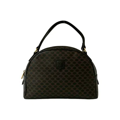 Pre-owned Celine Black Brown Leather Pvc Boston Bag Handbag ()