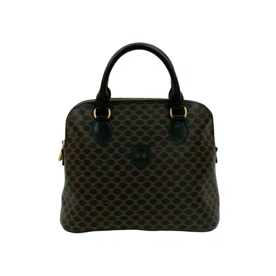 Pre-owned Celine Black Brown Leather Pvc Handbag Tote Bag ()