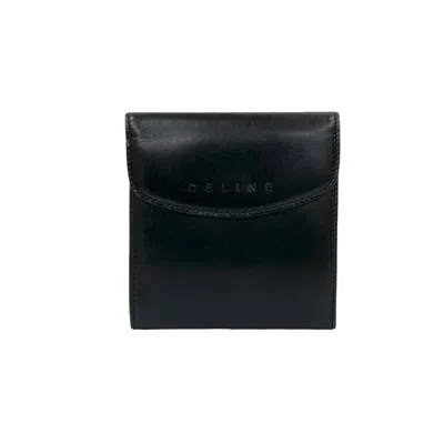 Pre-owned Celine Black Brown Leather Pvc Wallet (bi-fold) () In Multi