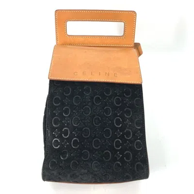 Pre-owned Celine Black Brown Leather Suede Shoulder Bag Sling Bag () In Multi