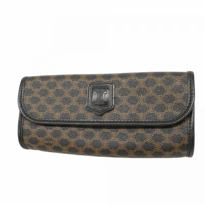 Pre-owned Celine Black Brown Pvc Clutch Bag () In Multi