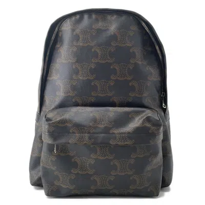 Pre-owned Celine Black Brown Pvc Leather Backpack ()