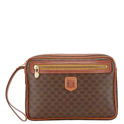 Pre-owned Celine Black Brown Pvc Leather Clutch Bag ()