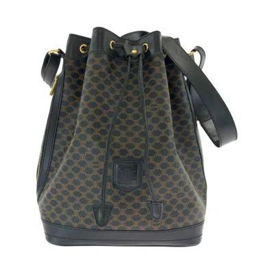 Pre-owned Celine Black Brown Pvc Leather Shoulder Bag ()