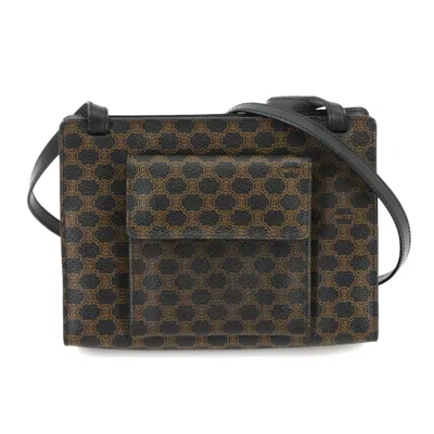 Pre-owned Celine Black Brown Pvc Leather Shoulder Bag ()