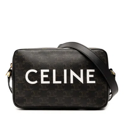 Pre-owned Celine Black Brown Pvc Leather Shoulder Bag () In Multi