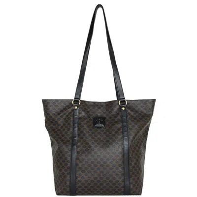 Pre-owned Celine Black Brown Pvc Leather Shoulder Bag Tote Bag ()