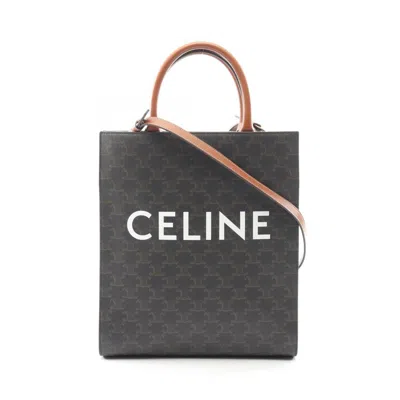 Pre-owned Celine Black Brown Pvc Leather Tote Bag () In Multi