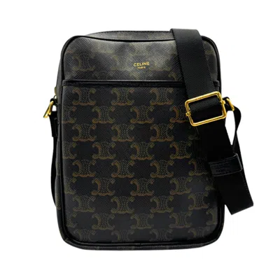 Pre-owned Celine Black Brown Pvc Shoulder Bag () In Black, Brown