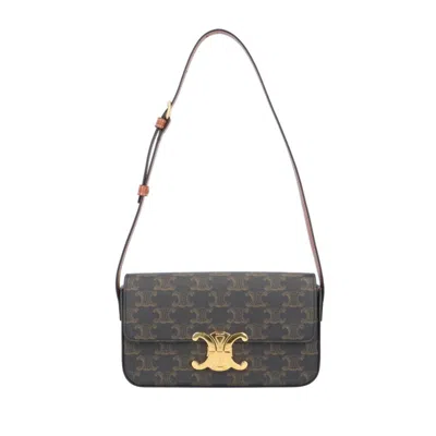 Pre-owned Celine Black Brown Pvc Shoulder Bag () In Black, Brown