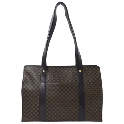 Pre-owned Celine Black Brown Pvc Tote Bag () In Multi