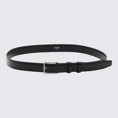 Celine Black Bull Leather Belt