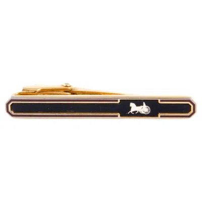 Pre-owned Celine Black Caleche Tie Link Clip