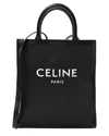 Celine Black Calfskin Leather Small Vertical Cabas (authentic Pre-loved) In Black
