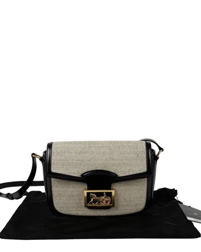 Celine Black Calfskin Selkie Medium Crossbody In Gray