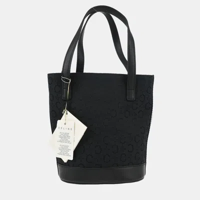Pre-owned Celine Black Canvas C Macadam Tote Handbag