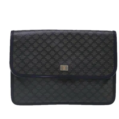 Pre-owned Celine Céline Black Canvas Clutch Bag ()