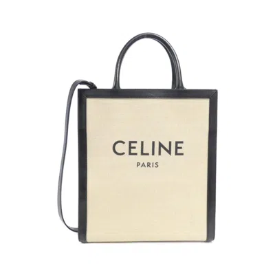 Pre-owned Celine Black Canvas Leather Handbag Shoulder Bag ()