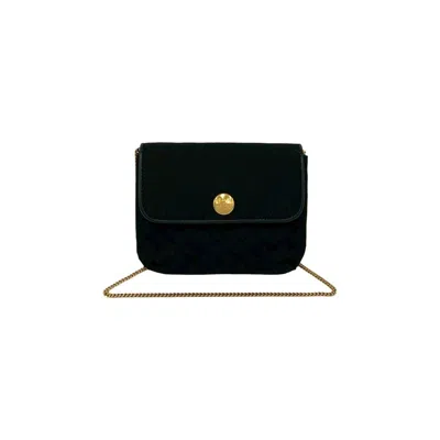 Pre-owned Celine Black Canvas Leather Pochette Shoulder Bag ()