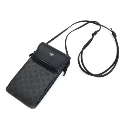 Pre-owned Celine Black Canvas Leather Shoulder Bag ()