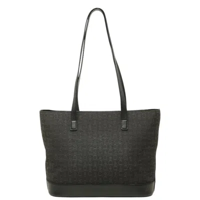 Pre-owned Celine Black Canvas Leather Shoulder Bag Tote Bag ()