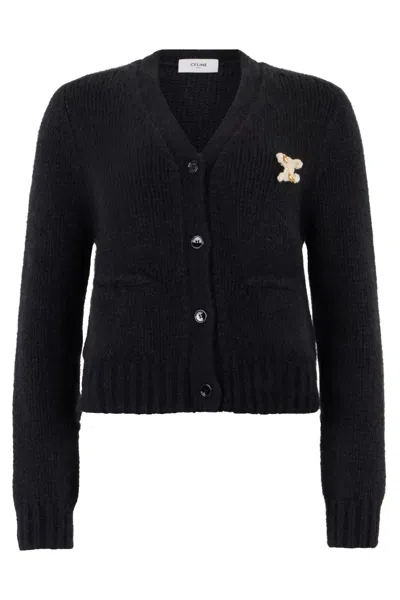 Celine Cardigan In Silk And Cashmere In Black