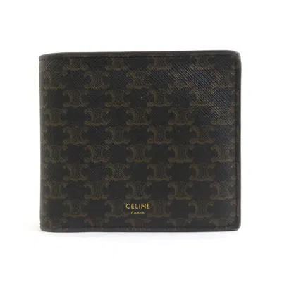 Pre-owned Celine Black Coated Canvas Wallet (bi-fold) ()