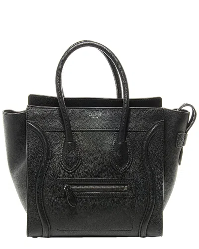 Celine Black Drummed Leather Micro Luggage (authentic Pre-loved)