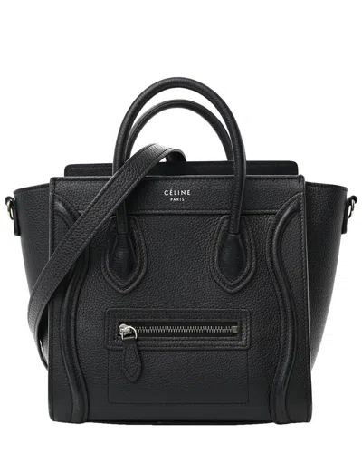 Celine Black Drummed Leather Micro Luggage (authentic Pre-loved)