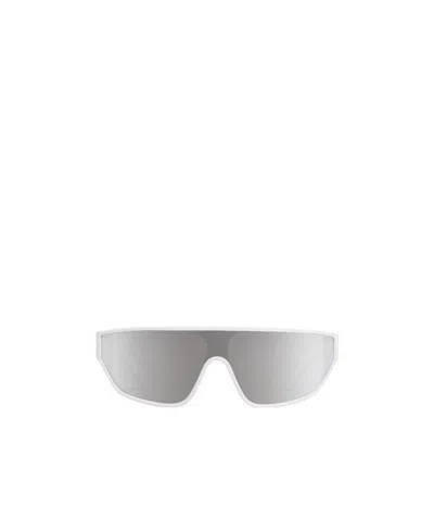 Celine Black Frame 32 Sunglasses In Acetate With Mirror Lenses In White