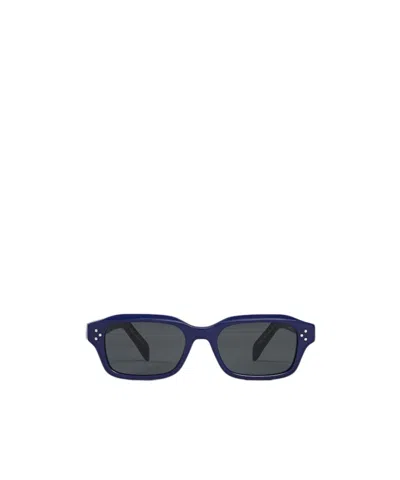 Celine Black Frame 64 Sunglasses In Acetate In Blue
